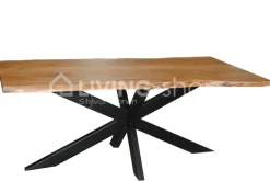 J-LINE Eettafel Gerard boomstamtafel met ster poot