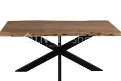 J-LINE Eettafel Gerard boomstamtafel met ster poot