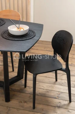 J-LINE Eettafel Maty exotiek hout zwart