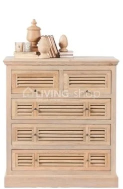 TIMELESS LIVING Eiken commode louvre laden