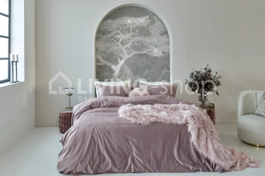Riviera Maison Estate dekbedovertrek Rivièra Maison 240x200/220 mauve