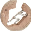 J-LINE Figuur duwen mango houten beeld