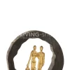 J-LINE Figuur familie mango zwart goud