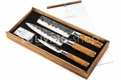 Forged messenset 3pcs Koksmes Hakbijl Huishoudmes