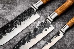 Forged messenset 3pcs Koksmes Hakbijl Huishoudmes