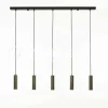 Verlichting online Hanglamp 5 zwarte tubes