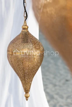 J-LINE Hanglamp druppel Oosters metaal goud