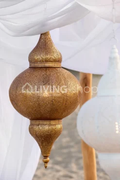 J-LINE Hanglamp druppel Oosters metaal goud