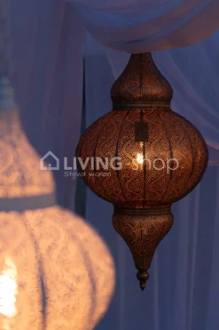 J-LINE Hanglamp druppel Oosters metaal goud