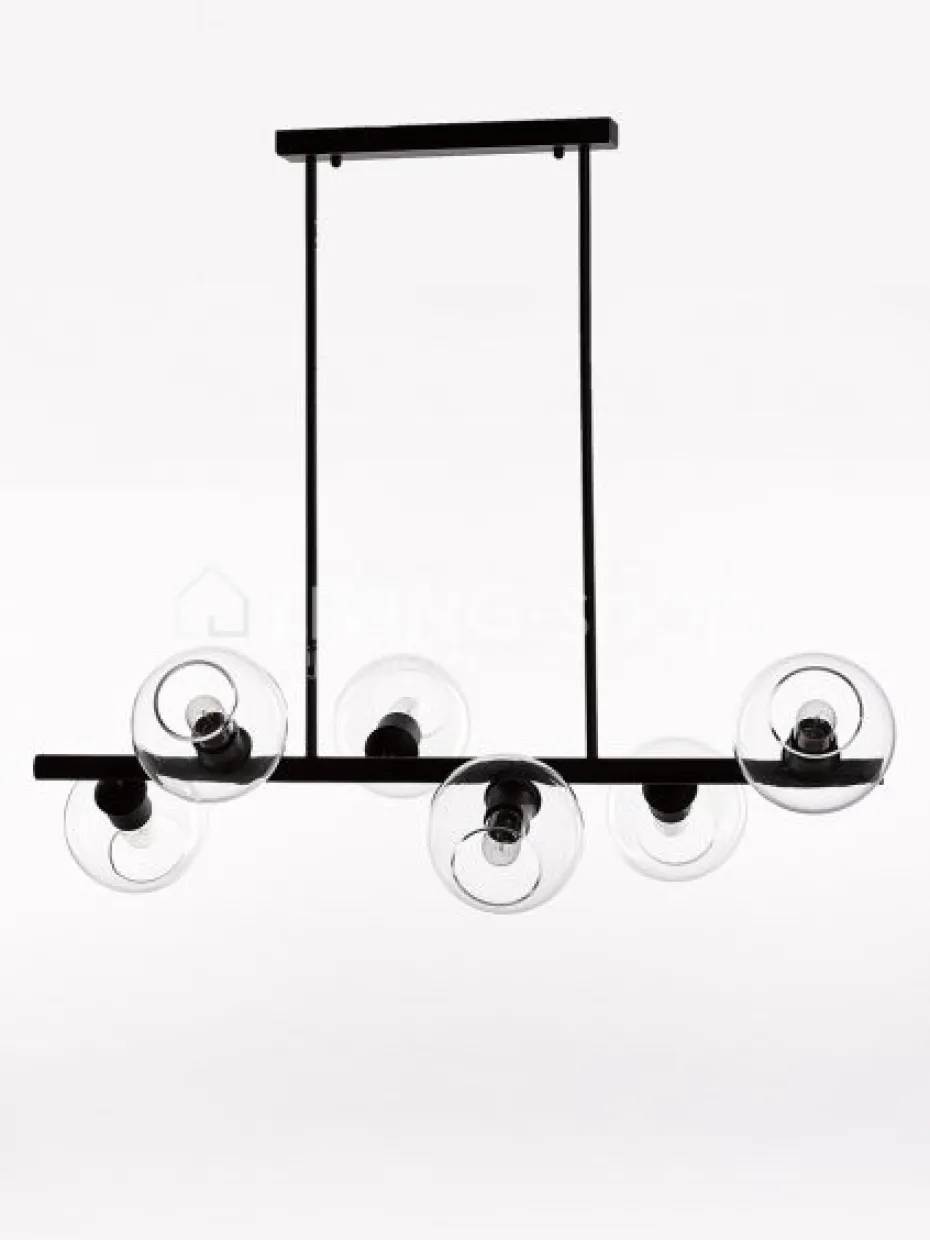 Verlichting online Hanglamp industrieel metaal en glas