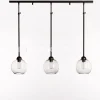 Verlichting online Hanglamp loft stijl met 3 glazen lampenkappen topaz