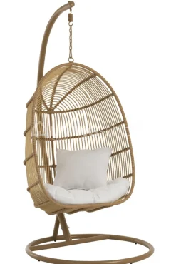 J-LINE Hangstoel Egg chair wit outdoor furniture