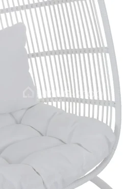 J-LINE Hangstoel Egg chair wit outdoor furniture