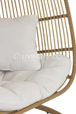 J-LINE Hangstoel Egg chair wit outdoor furniture