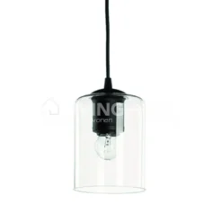 Verlichting online Helder transparant glazen cylinder lampenkap DIA12xH15CM