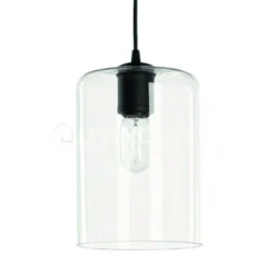 Verlichting online Helder transparant glazen cylinder lampenkap DIA12xH15CM