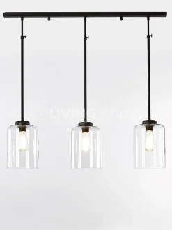 Verlichting online Helder transparant glazen cylinder lampenkap DIA12xH15CM