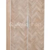 J-LINE Hoge barkast zigzag hout op ijzer voet