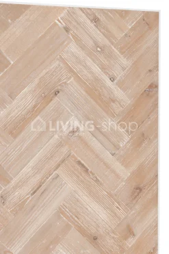 J-LINE Hoge barkast zigzag hout op ijzer voet