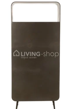 J-LINE Hoge Kast met Lades Metaal/Hout