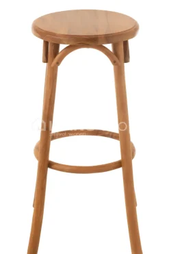 J-LINE Houten barstoel Ali Scandinavisch teak hout naturel