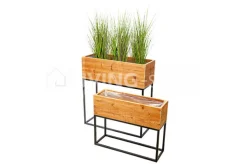 Cosy & Trendy Houten plantenbakken op staander metaal