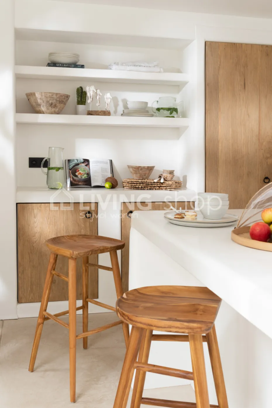 J-LINE J Line barstoel hout Scandinavisch