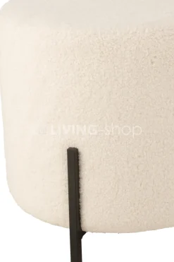 J-LINE J Line Witte Stof Kuipstoel