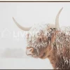 J-LINE Jak in winterlandschap Wanddecoratie