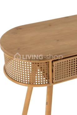 J-LINE console 2 lades rotan vintage wandtafel Alis