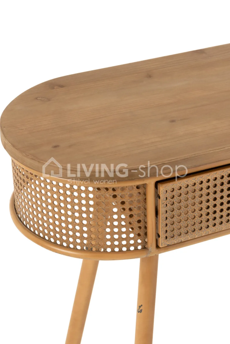 J-LINE console 2 lades rotan vintage wandtafel Alis