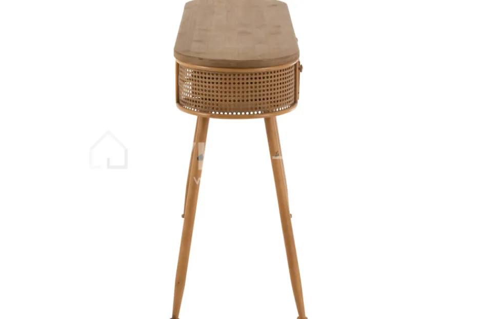 J-LINE console 2 lades rotan vintage wandtafel Alis