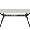 J-LINE dineertafel porselein + poot zwart metaal