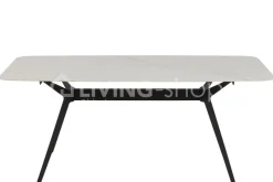 J-LINE dineertafel porselein + poot zwart metaal