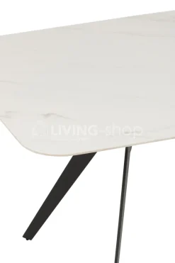 J-LINE dineertafel porselein + poot zwart metaal