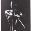 J-LINE Kader Vrouw Zwart/Wit Deco Wandkaders
