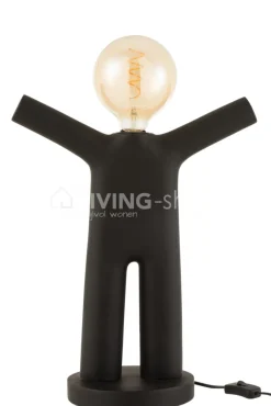 J-LINE P'tit Maurice lamp mannetje zwart
