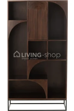 J-LINE Rek Wandkast Mango hout J Line Meubelen