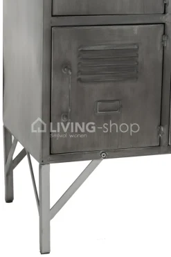 J-LINE Rode wandkast metaal