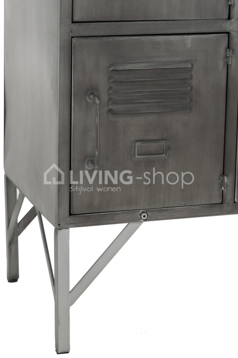 J-LINE Rode wandkast metaal