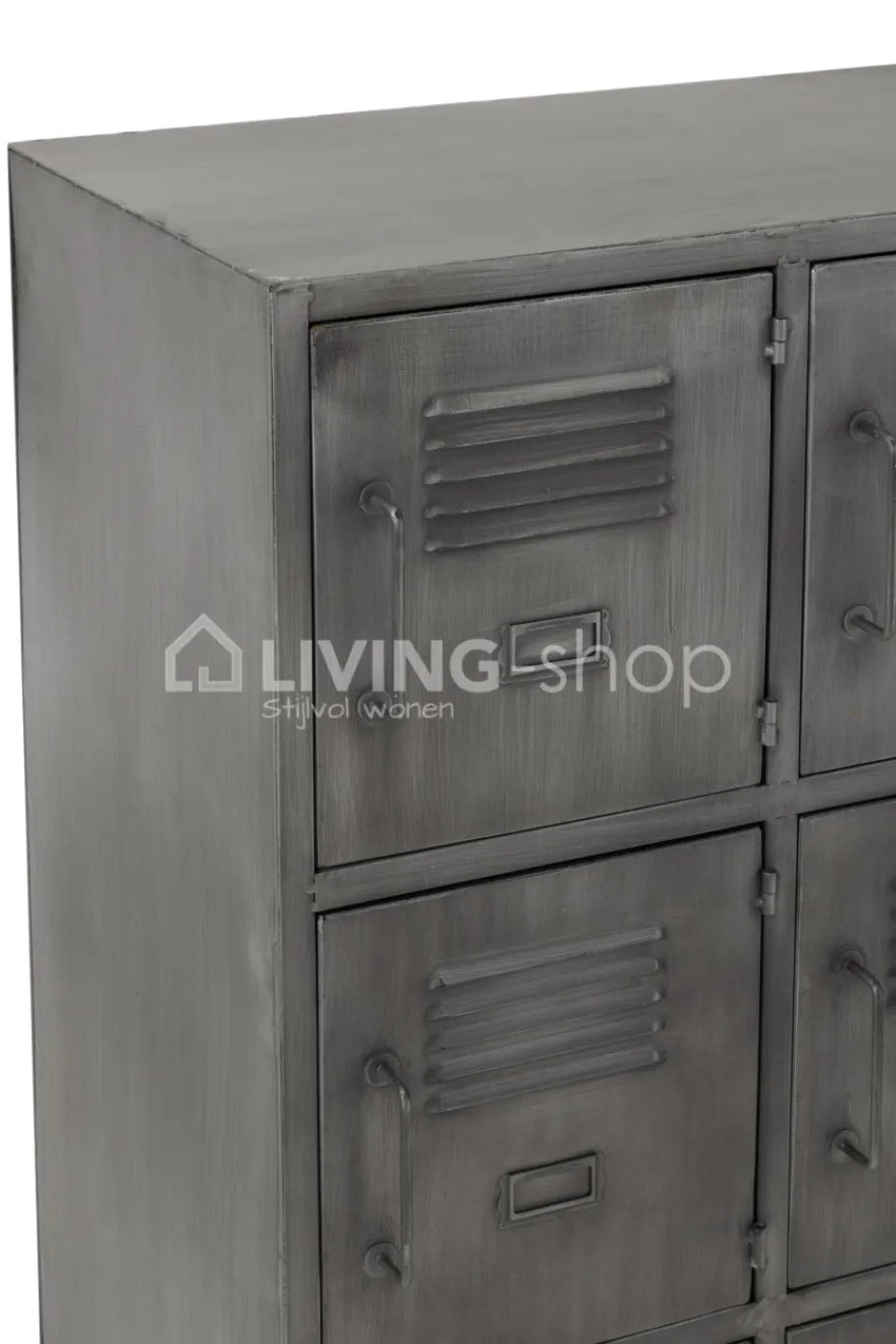 J-LINE Rode wandkast metaal