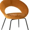 J-LINE stoel modern met ronde zitkuip oker velours