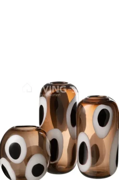 J-LINE Vaas Izzy Glas Decoratie Large