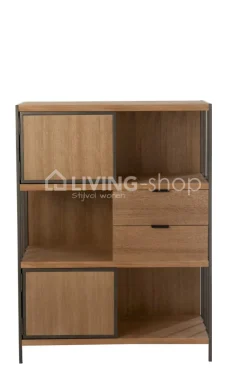 J-LINE vitrinekast hout/metaal