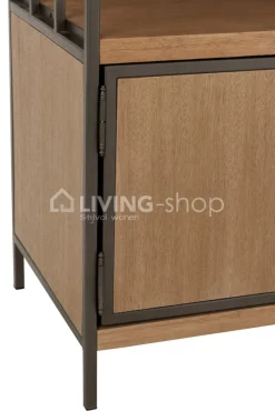 J-LINE vitrinekast hout/metaal