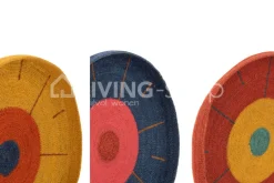 J-LINE wanddecoratie 3 ronde plateaus zeegras