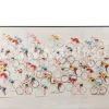 J-LINE wanddecoratie wielrenners schilderij