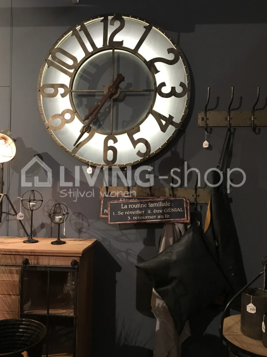 J-LINE JLINE Wandklok LED industrieel
