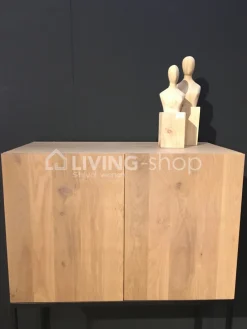 PR LIVING Juliette moderne eiken barkast met metaal strak landelijk