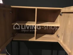 PR LIVING Juliette moderne eiken barkast met metaal strak landelijk